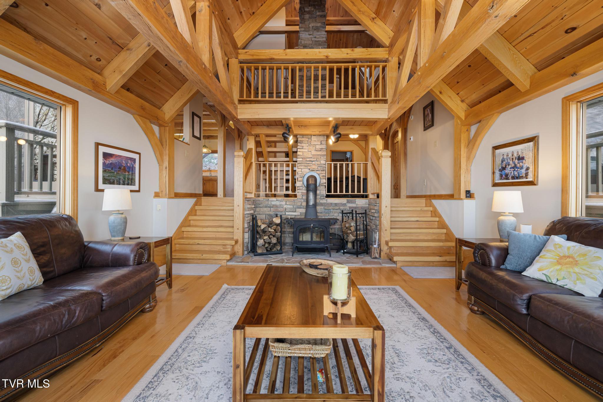 435 Cherokee Mountain Road Jonesborough, TN 37659 - Photo 22 of 75 Living room with wood burning stove