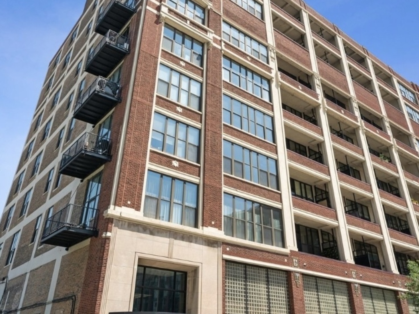 a front view of a building