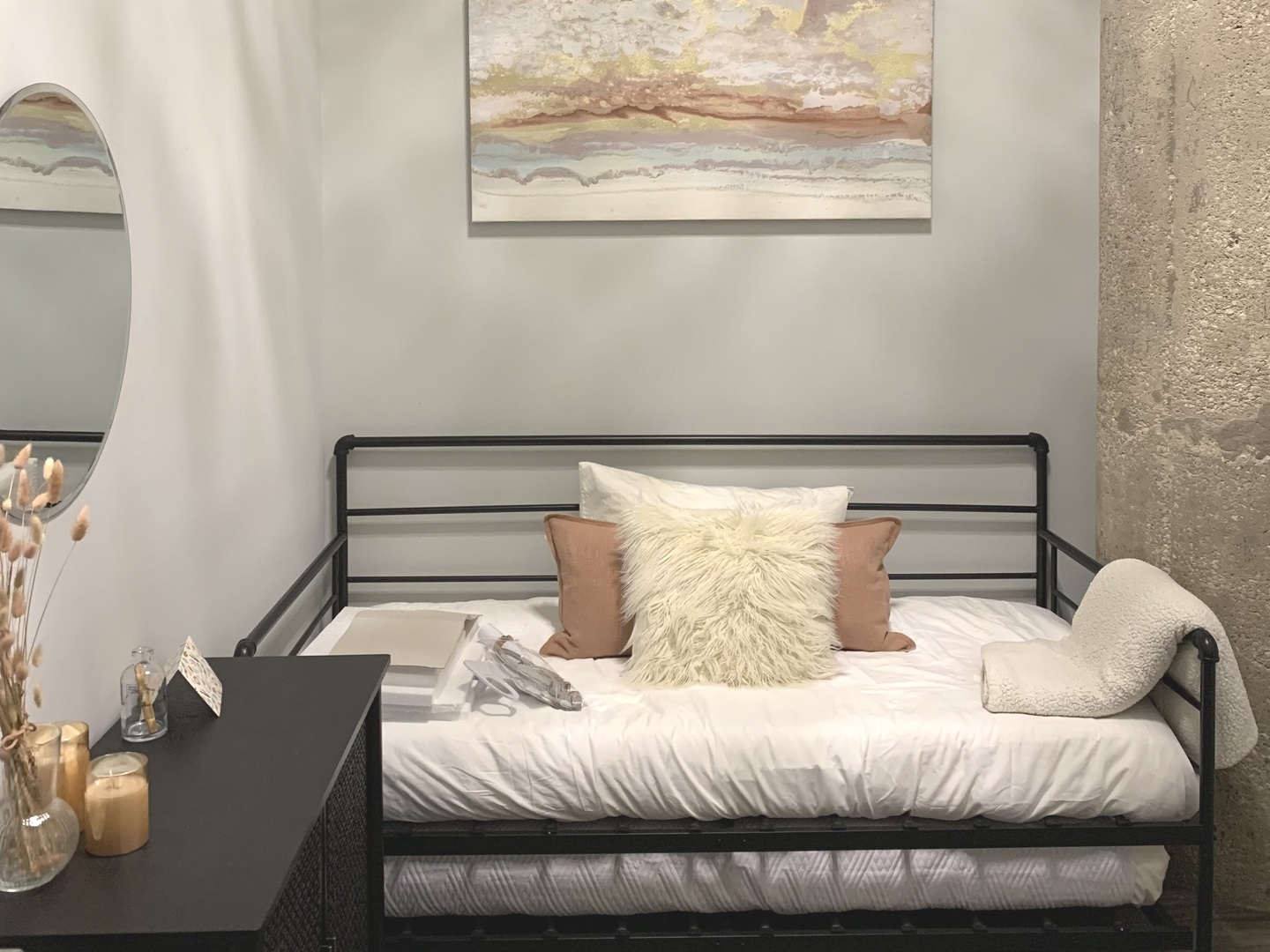 320 East 21st Street, Unit 215 Chicago, IL 60616 - Photo 13 of 18 a bed sitting in a bedroom next to a window