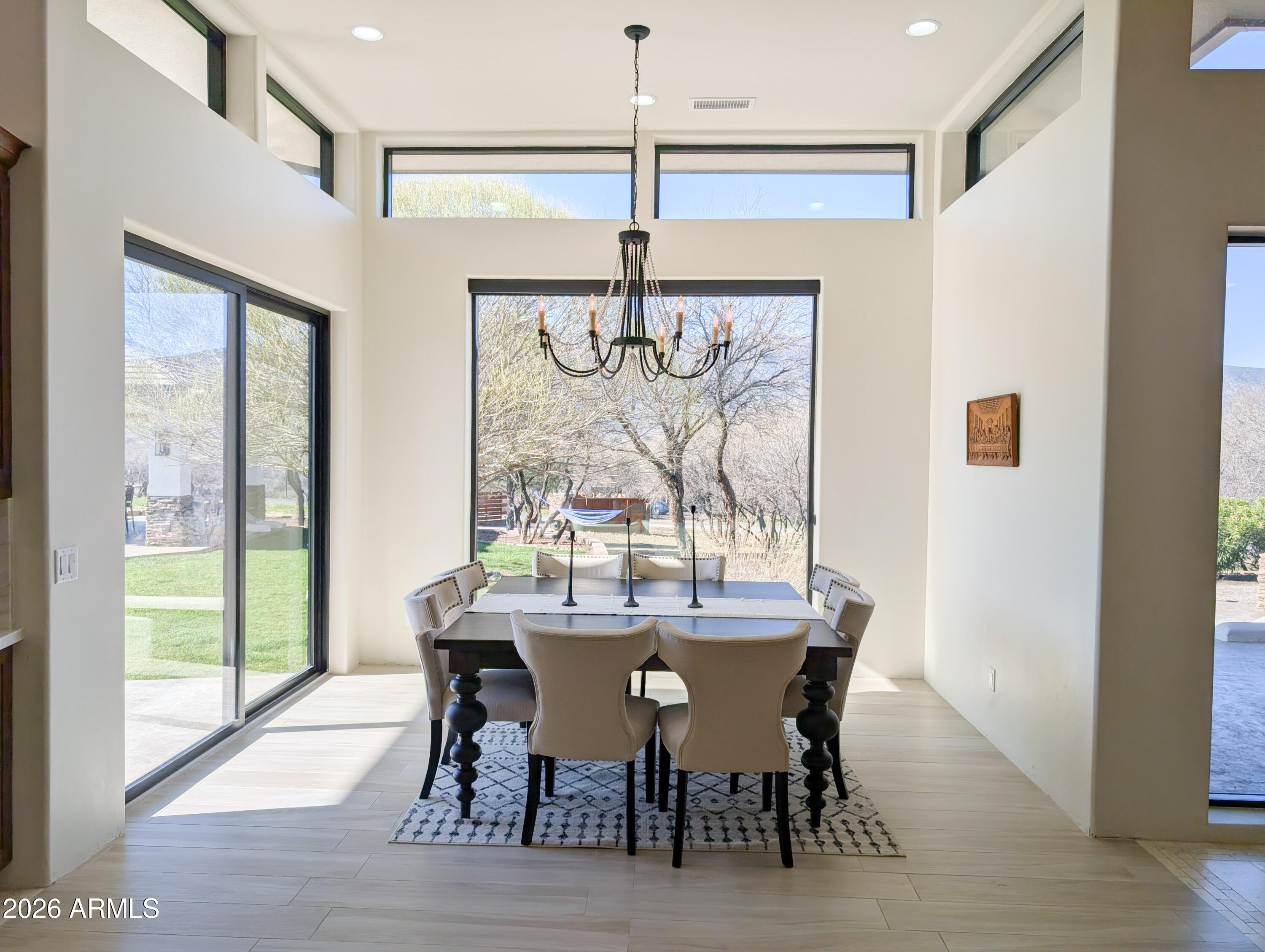 2833 South Old Church Road Camp Verde, AZ 86322 - Photo 36 of 116 a view of a dining room with furniture window and outside view