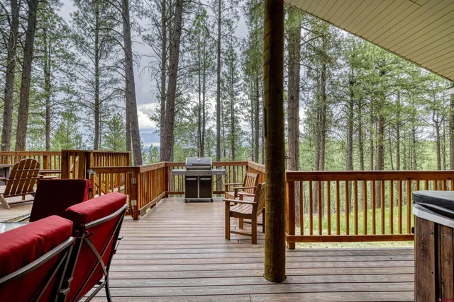 a backyard of a house with yard and trampoline