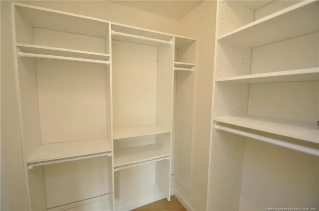 a close view of closet