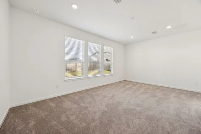 an empty room with a window