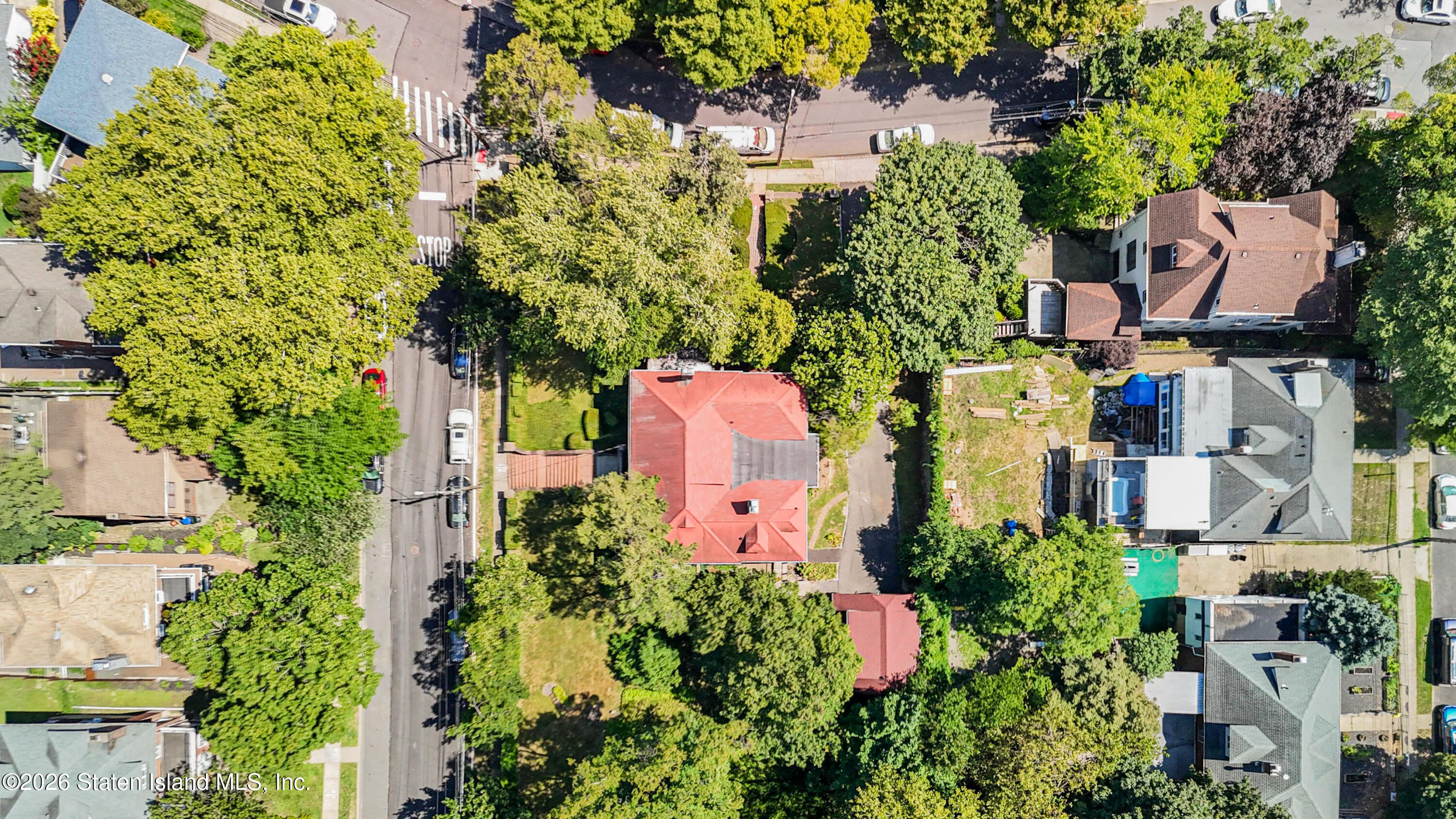 12 Silver Lake Road Staten Island, NY 10301 - Photo 26 of 33 an aerial view of a house with a yard and garden