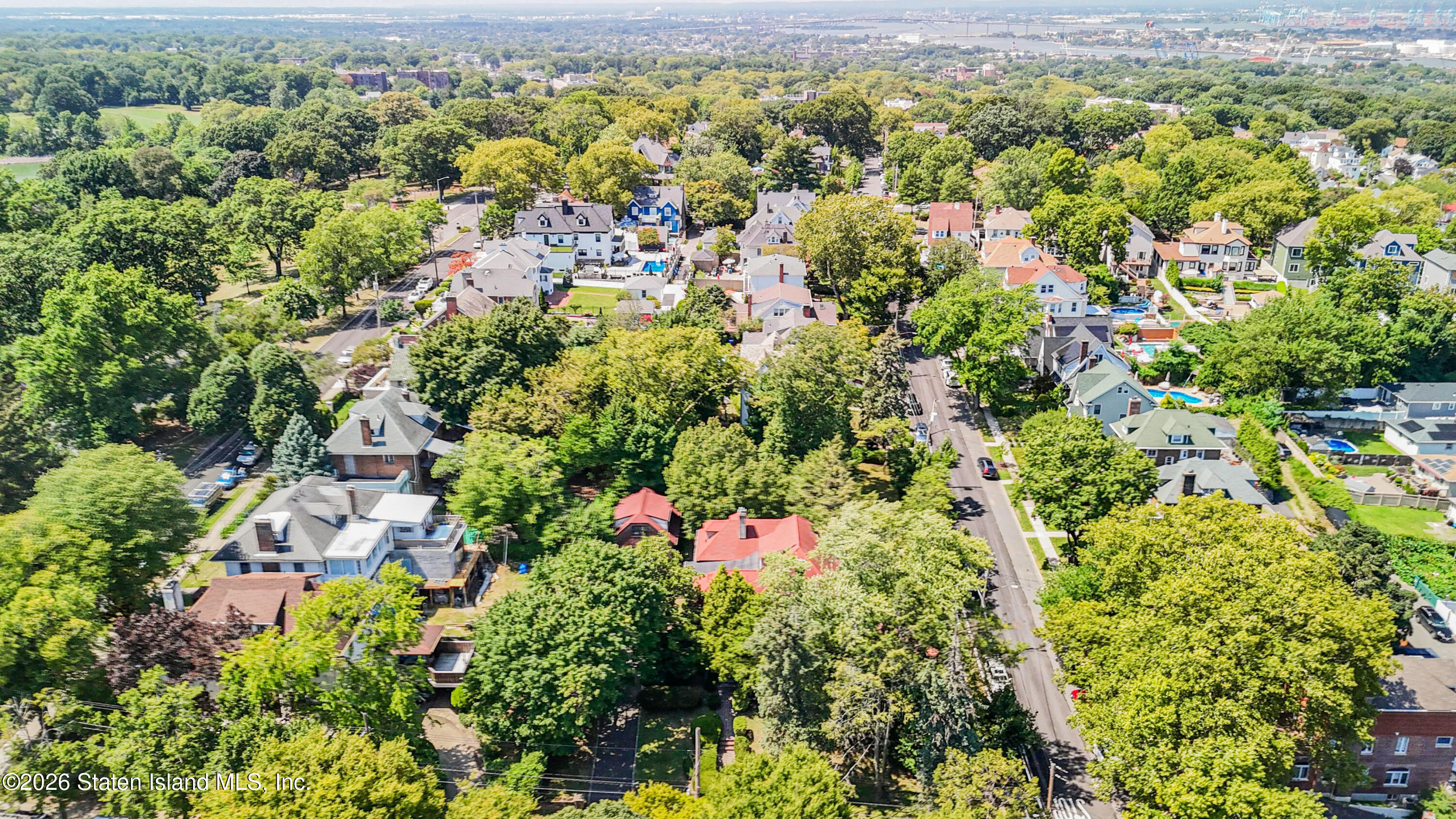 12 Silver Lake Road Staten Island, NY 10301 - Photo 27 of 33 an aerial view of residential houses with outdoor space and trees