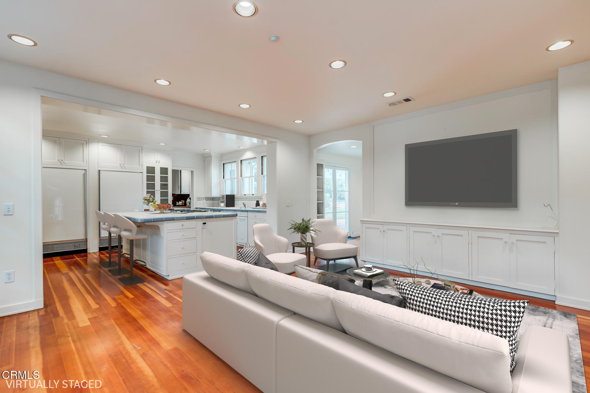 2050 Ashbourne Drive South Pasadena, CA 91030 - Photo 25 of 26 a living room with furniture and a flat screen tv