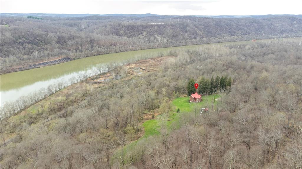 389 East Rices Landing Road East Millsboro, PA 15433 - Photo 37 of 42 Aerial view of the house and the river view.