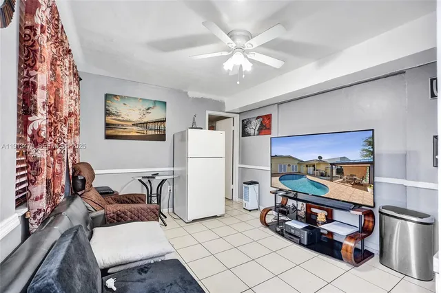 a view of a swimming pool with an outdoor space