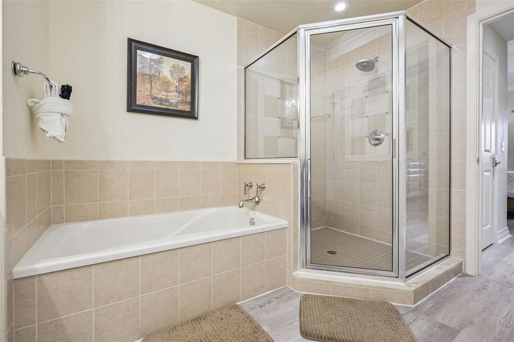 7602 Sandy Ridge Drive, Unit 103 Reunion, FL 34747 - Photo 26 of 61 a bathroom with a bathtub and a shower