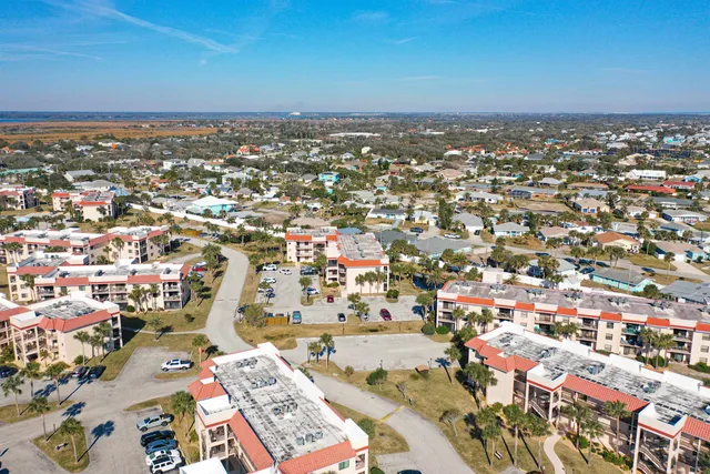an aerial view of a city