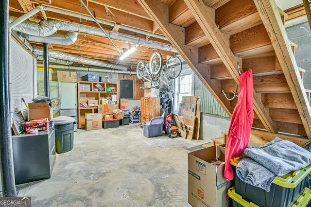 a view of storage and utility room