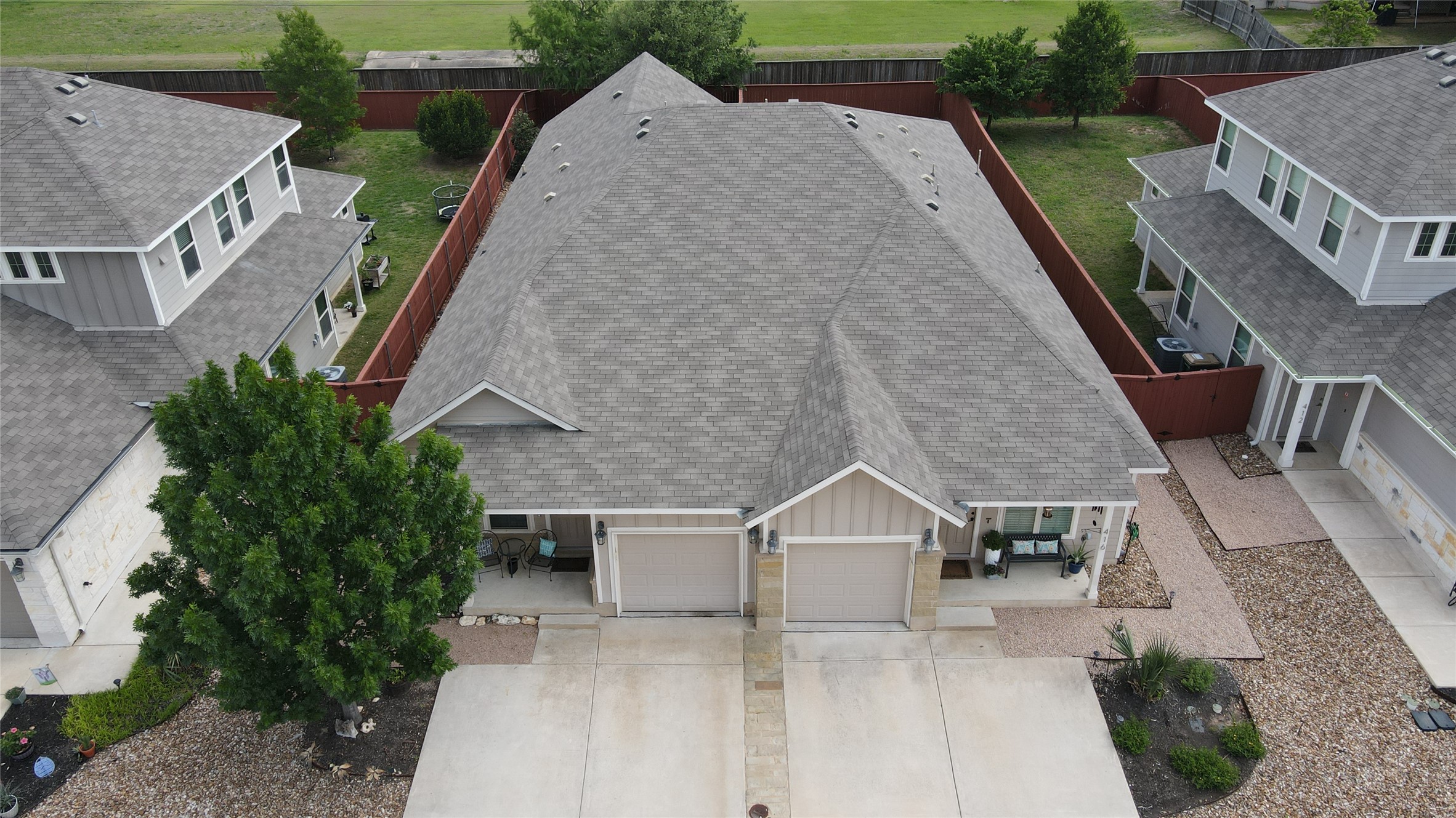418 High Tech Drive Georgetown, TX 78626 - Photo 28 of 34 View from above of property. No Rearside neighbors.