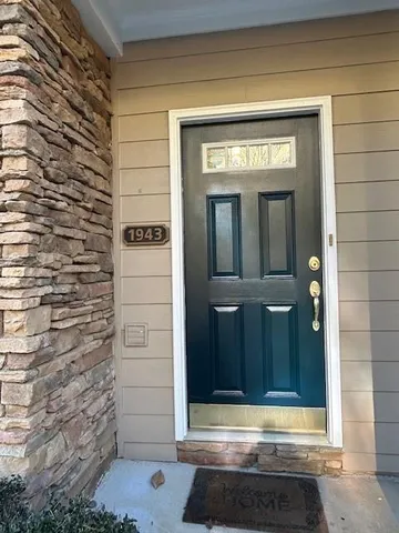 a view of a wooden door