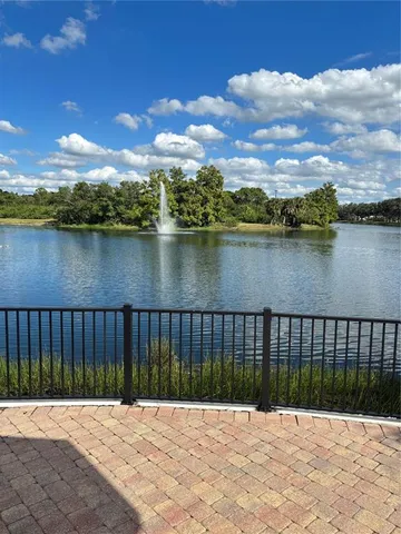 a view of lake from balcony