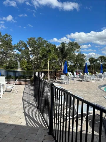 a view of a chairs on a deck
