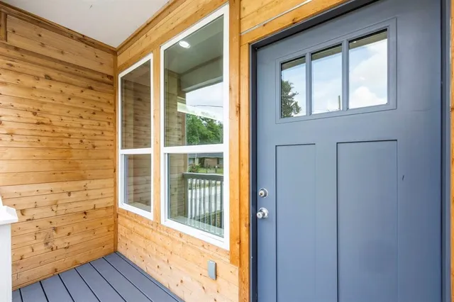 a view of front door of house