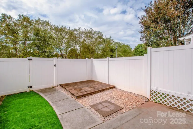 a backyard of a house