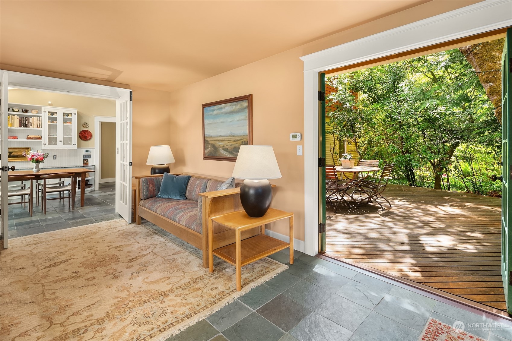 10810 Southwest Bank Road Vashon, WA 98070 - Photo 12 of 34 a view of living room filled with furniture and a large window