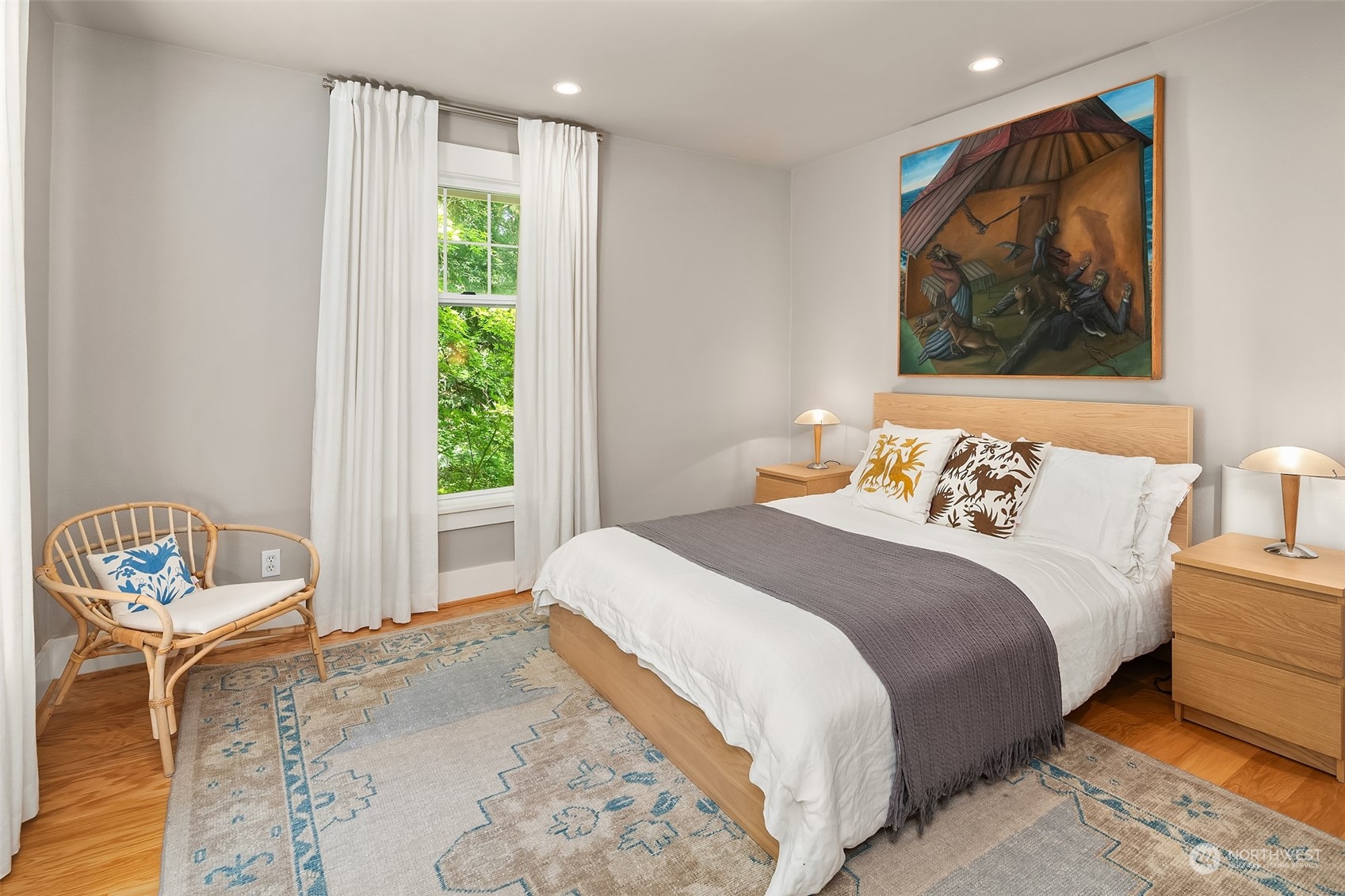 10810 Southwest Bank Road Vashon, WA 98070 - Photo 14 of 34 a bedroom with a bed and a window