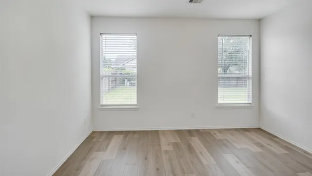 an empty room with a window