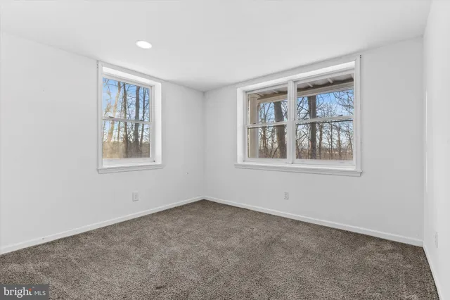 a view of backyard of house