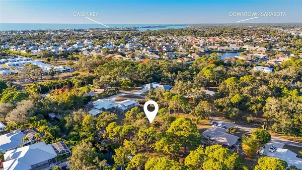 an aerial view of multiple house