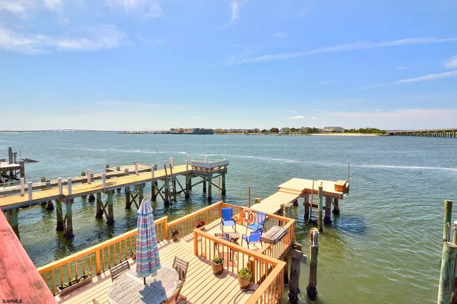 a view of a balcony with lake view