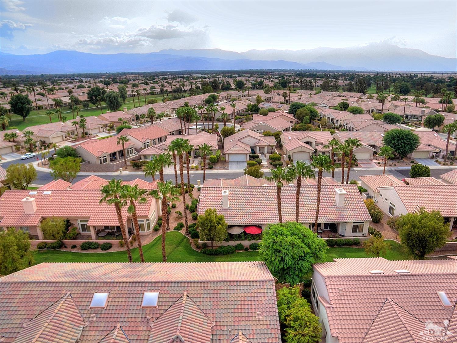 38590 Orangecrest Road Palm Desert, CA 92211 - Photo 22 of 23 an aerial view of a house with a yard and lake view