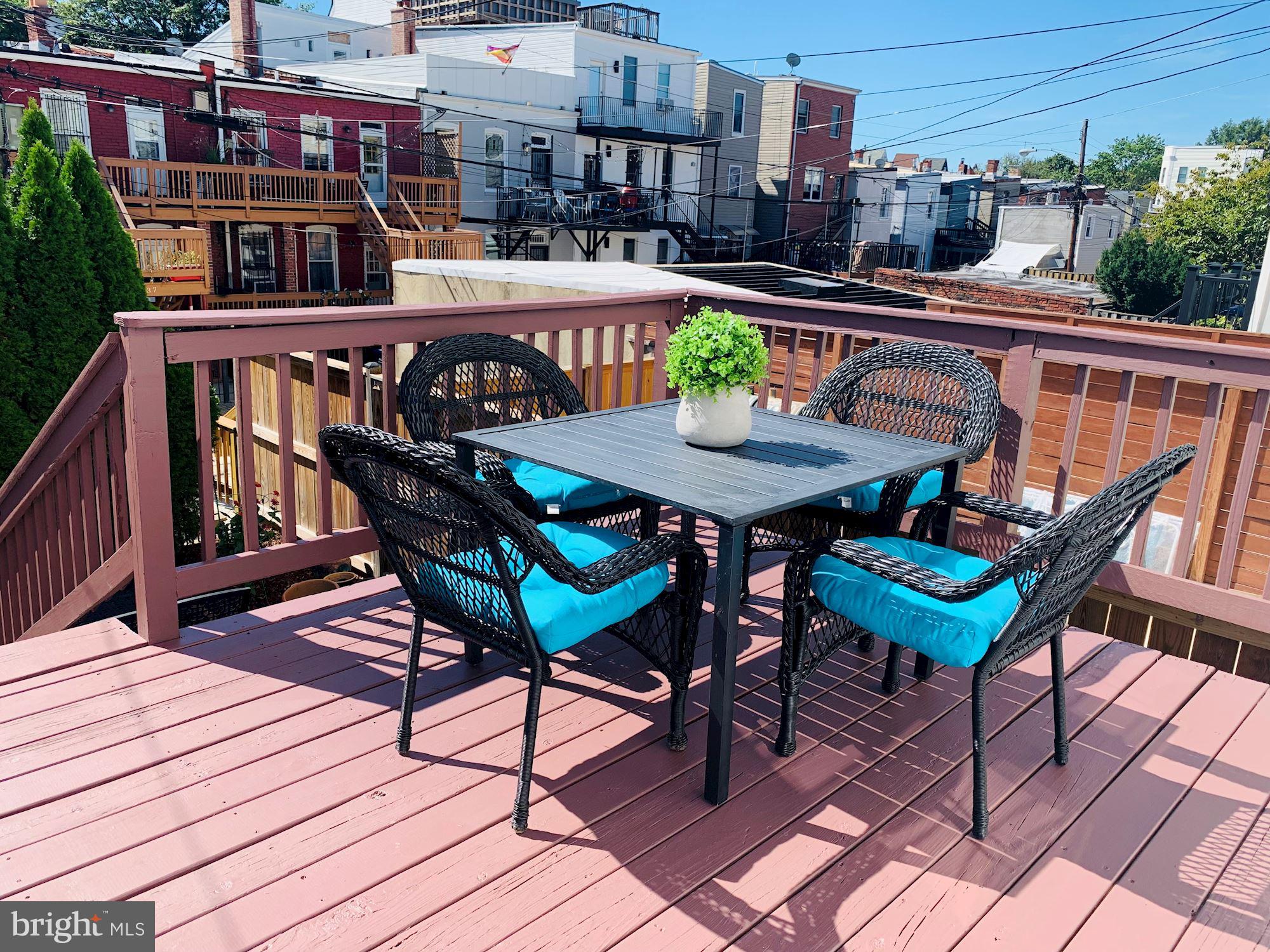 40 R Street Northwest Washington, DC 20001 - Photo 35 of 59 a view of a chairs and table on the deck
