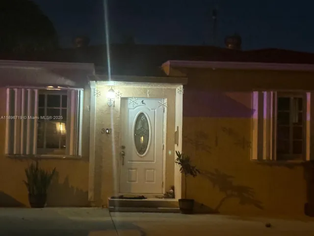 a view of a door of the house