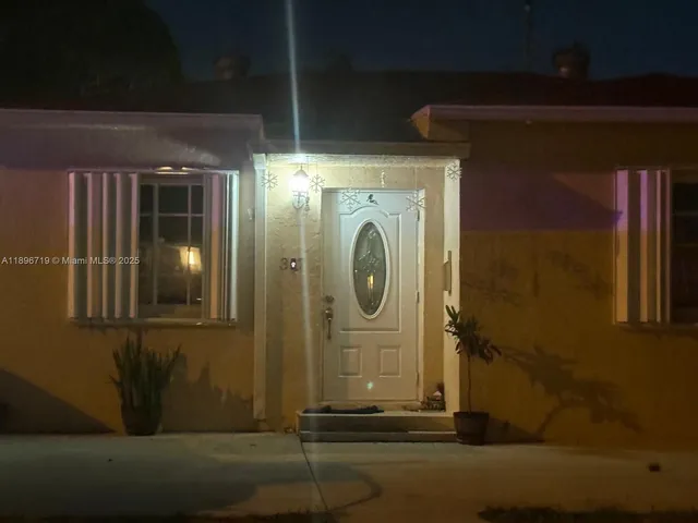 a front view of a house