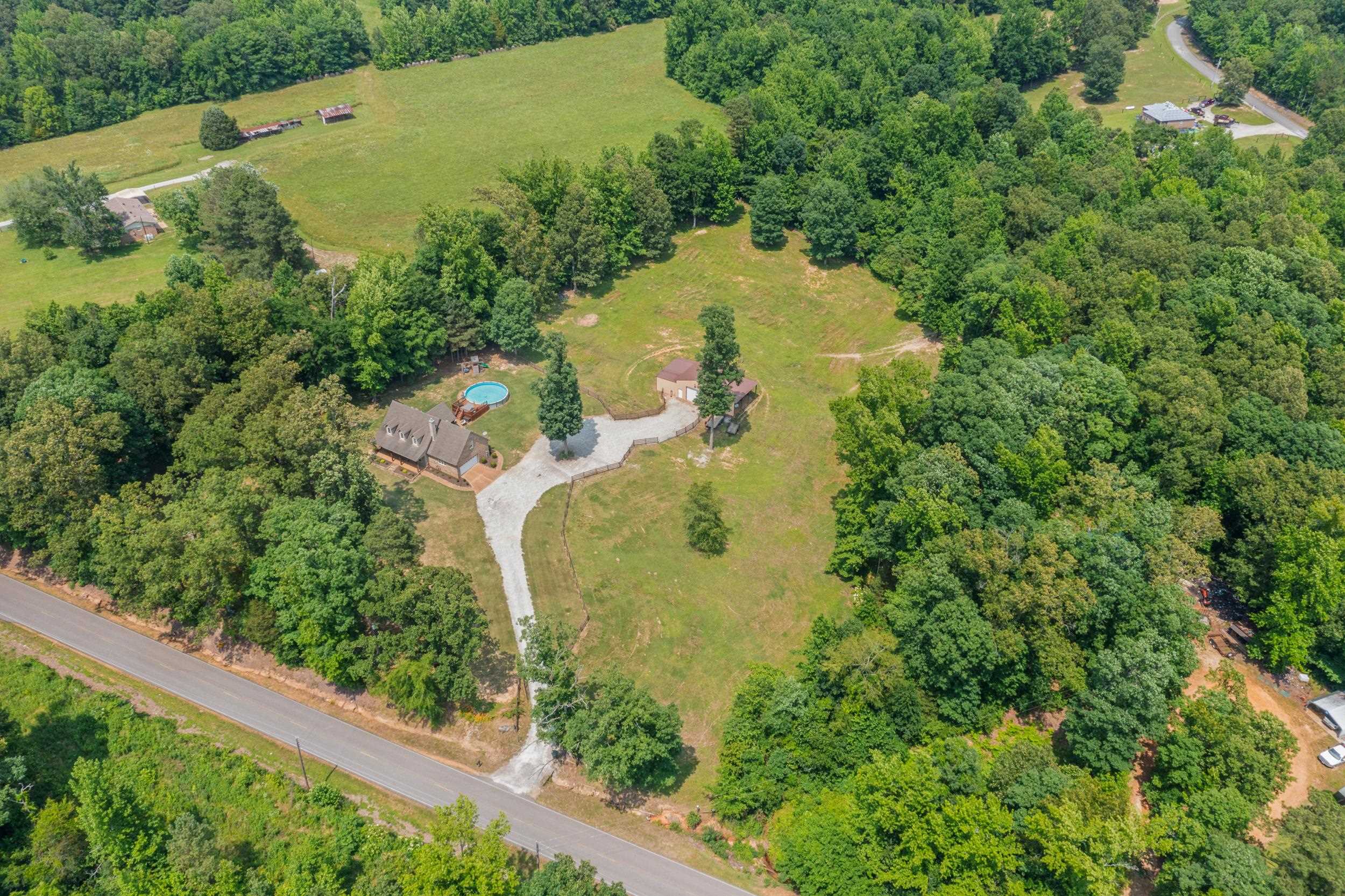 6415 Lagrange Road Somerville, TN 38068 - Photo 11 of 32 Aerial overview of property's location with a forest