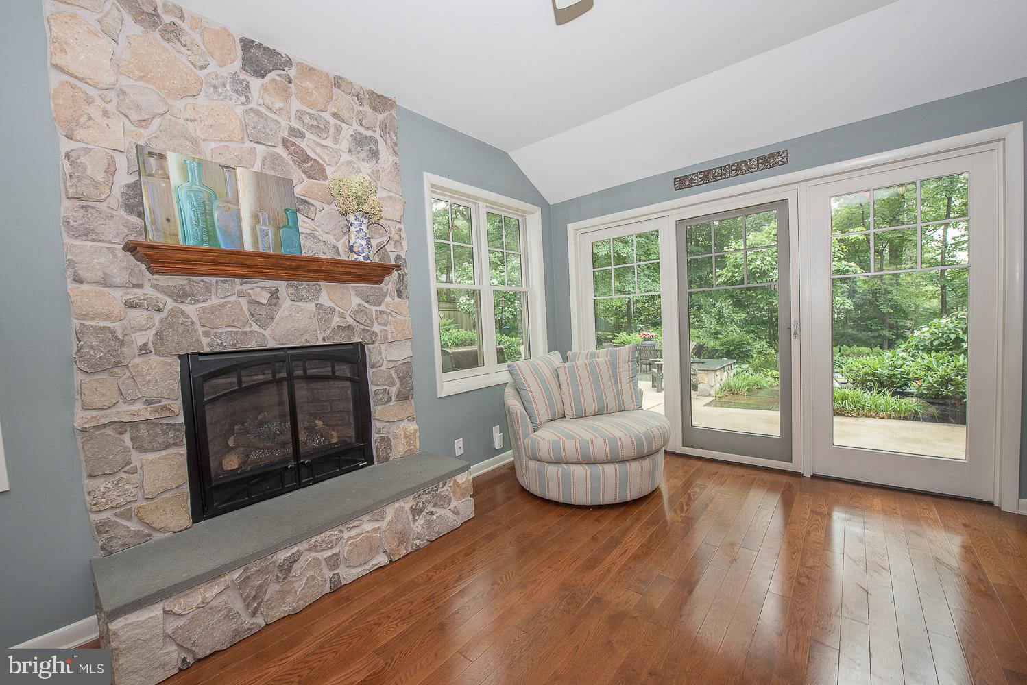 610 Timber Lane Devon, PA 19333 - Photo 16 of 35 Morning Room with Stone Gas Fireplace