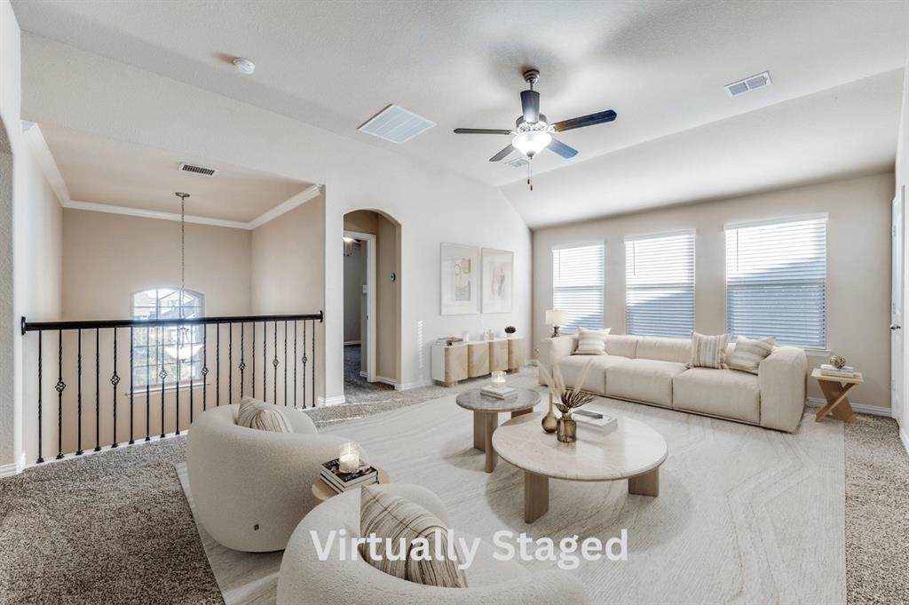 16008 Aquilla Way Prosper, TX 75078 - Photo 21 of 33 a living room with furniture and a large window