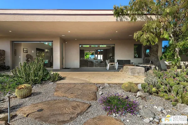 a view of a outdoor seating area
