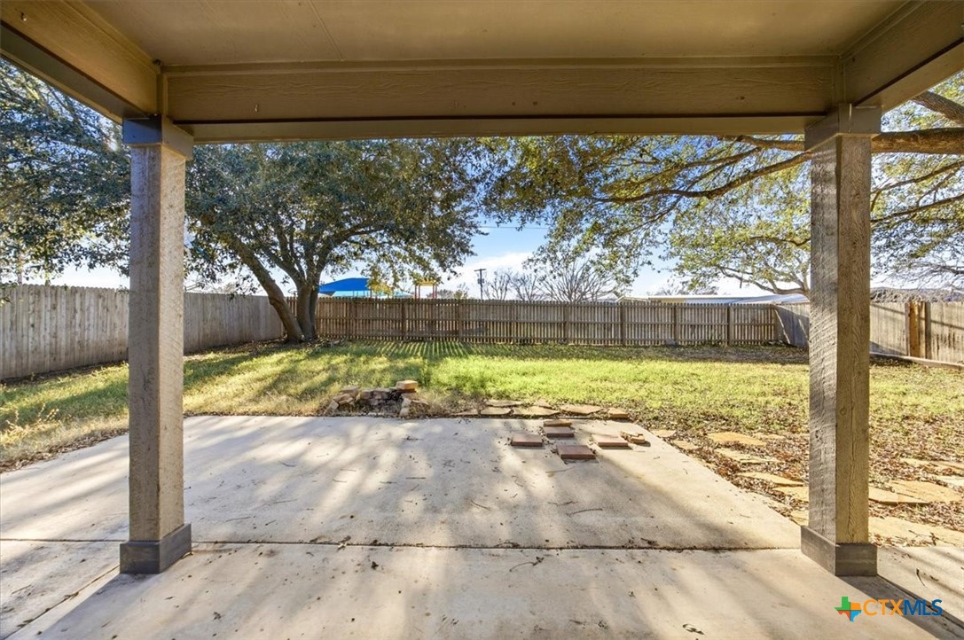 2030 Castleberry Ridge New Braunfels, TX 78130 - Photo 36 of 43 a view of a porch with a yard