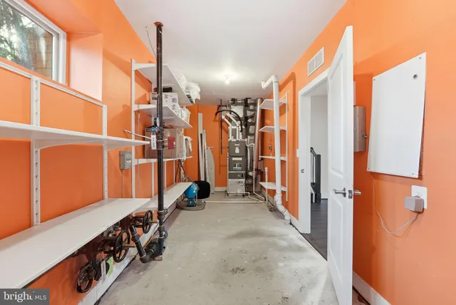 a view of hallway with stairs