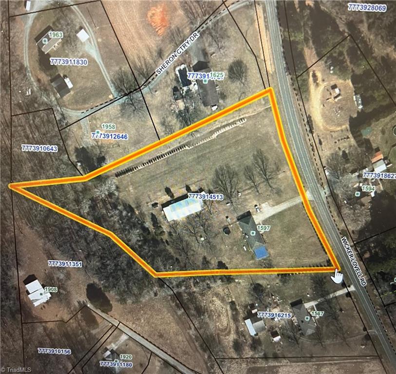 1597 Wicker Lovell Road Randleman, NC 27317 - Photo 48 of 48 aerial view of 3.5 acres