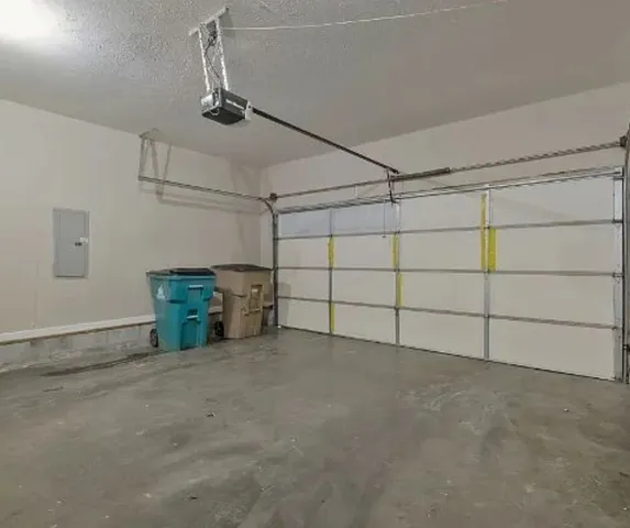 a view of a garage