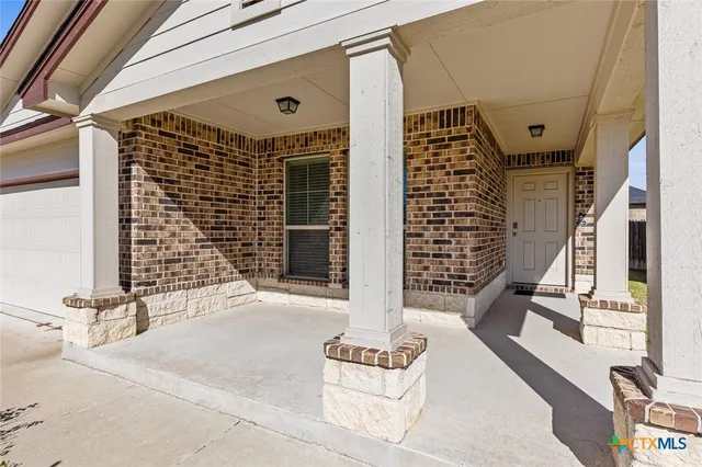 a view of front door of house