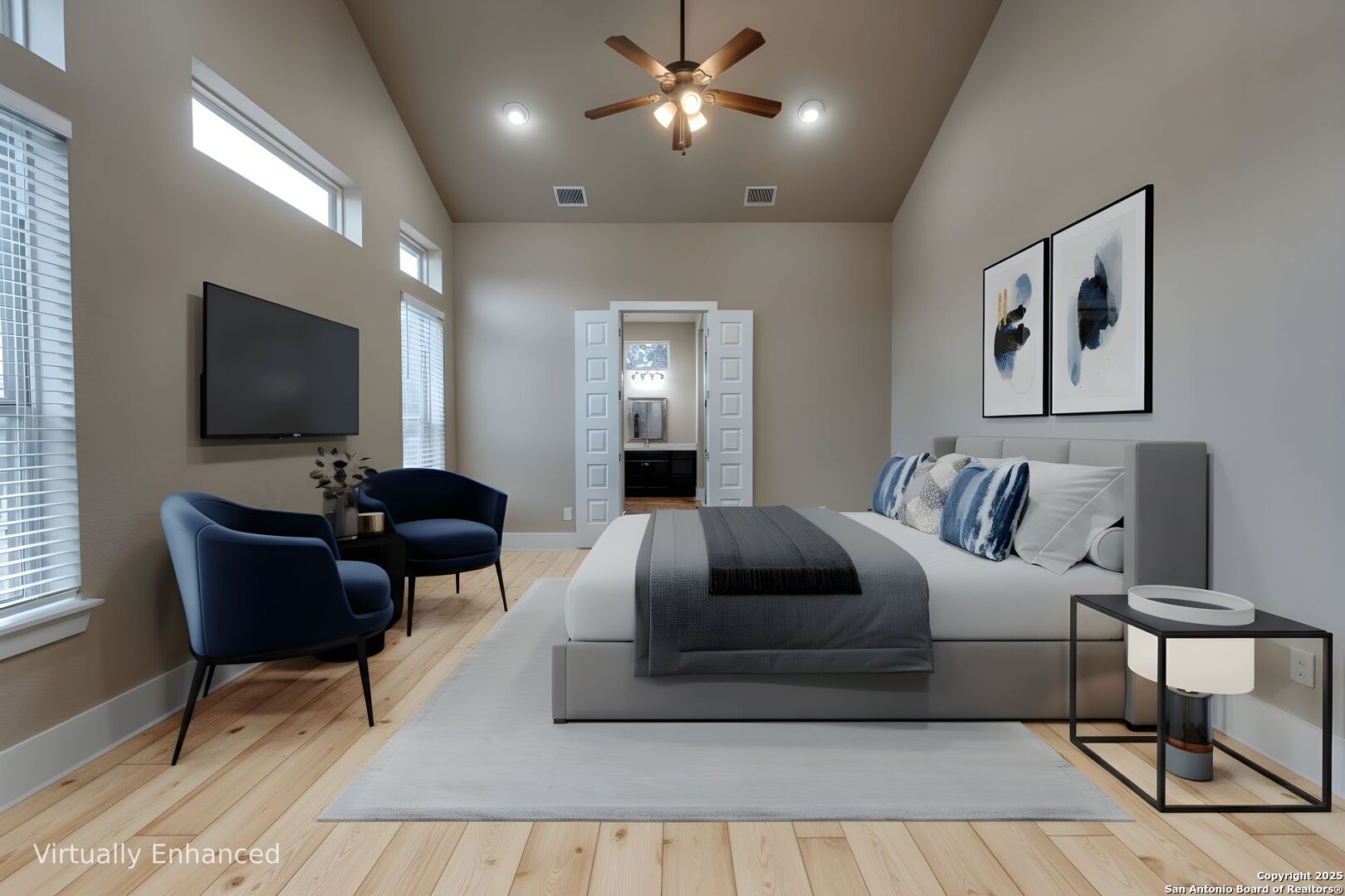 629 Windmill Ranch Road Spring Branch, TX 78070 - Photo 17 of 34 a living room with furniture and a flat screen tv