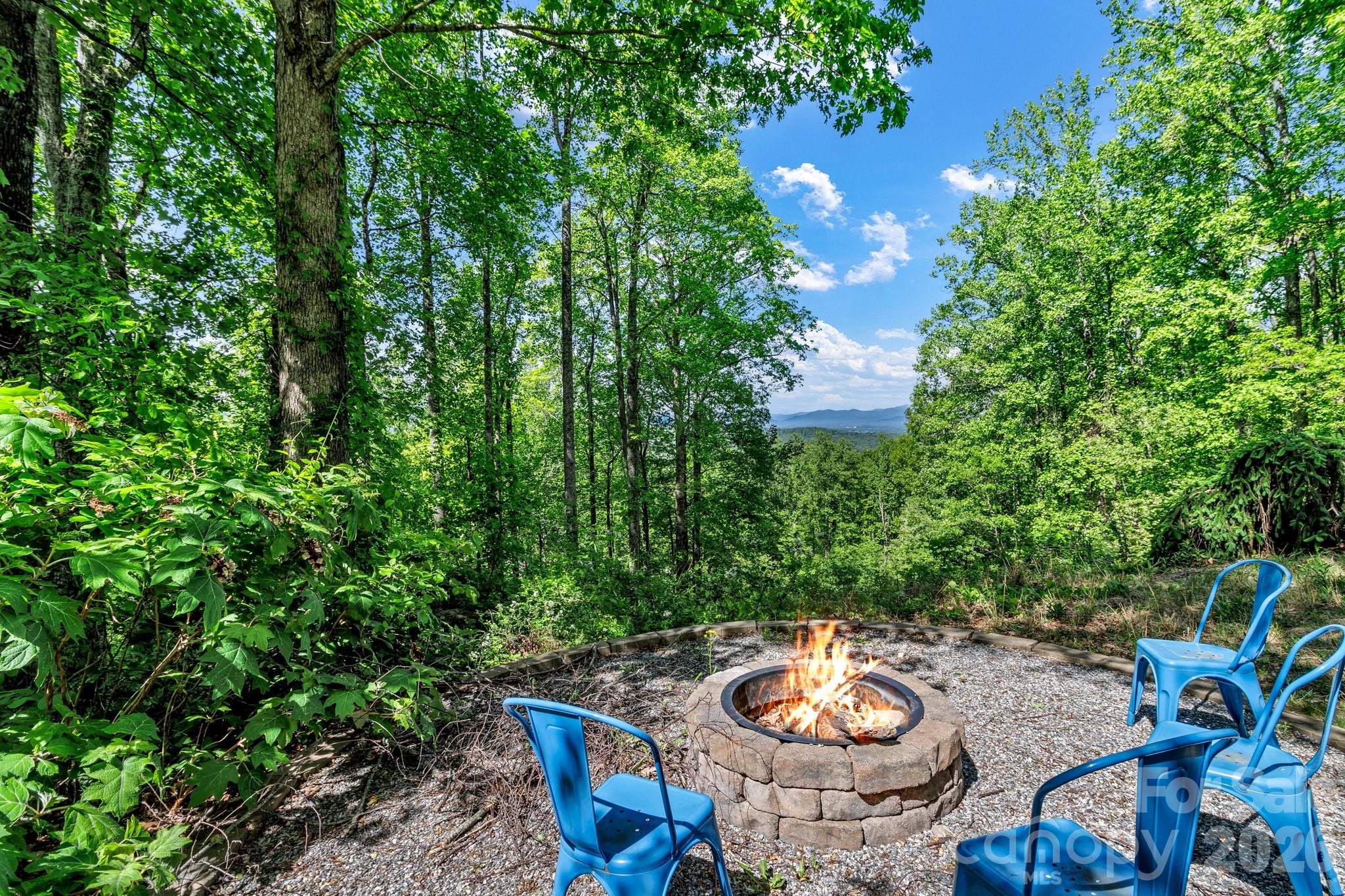 125 Winding Ridge Road Asheville, NC 28803 - Photo 42 of 48 a table with chairs and a potted plant