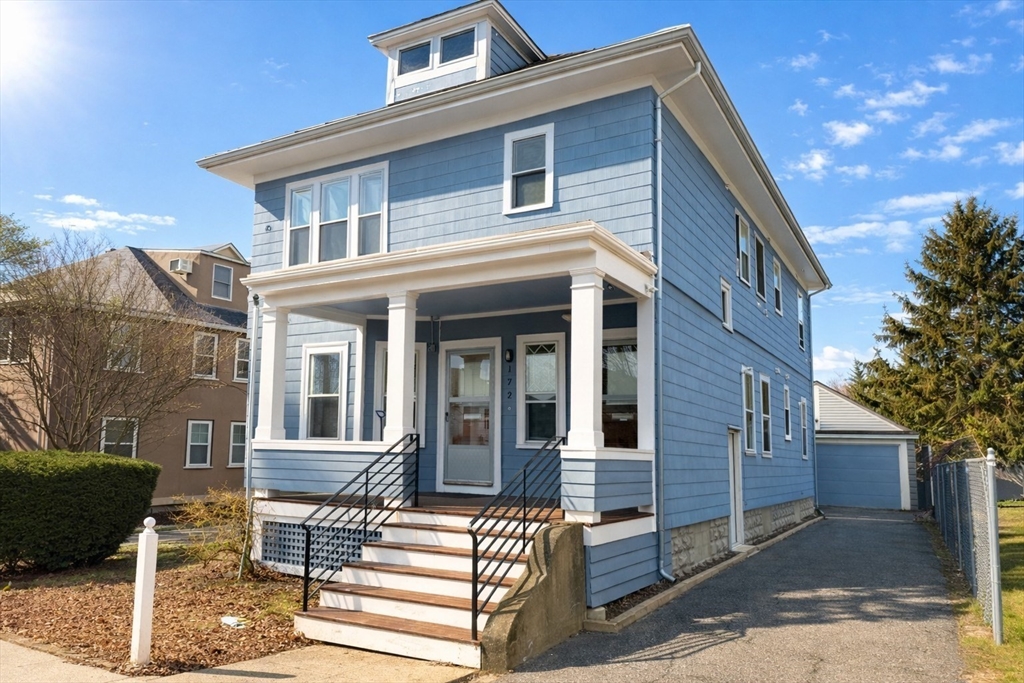 front view of a house with a porch