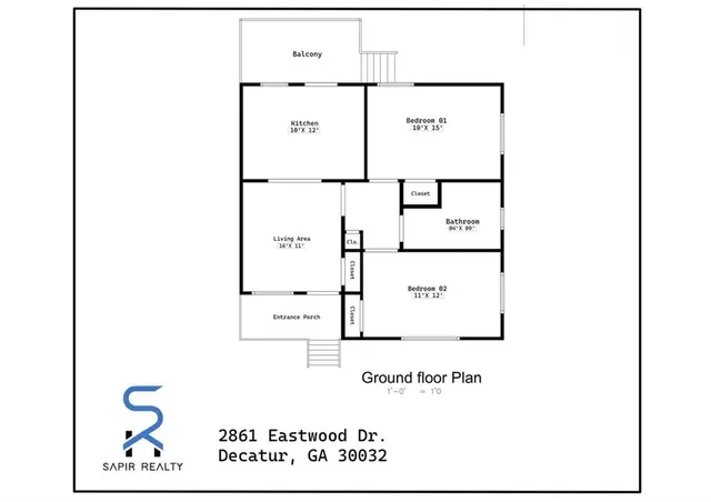 $1,100 | 2861 Eastwood Drive, Unit 2861, Decatur, GA 30032