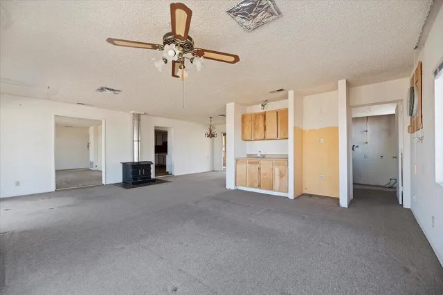 a view of a livingroom with a staircase