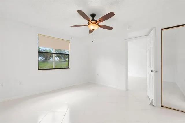 a window in an empty room