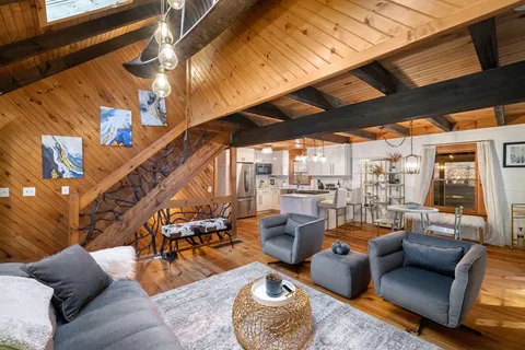 a outdoor living space with furniture