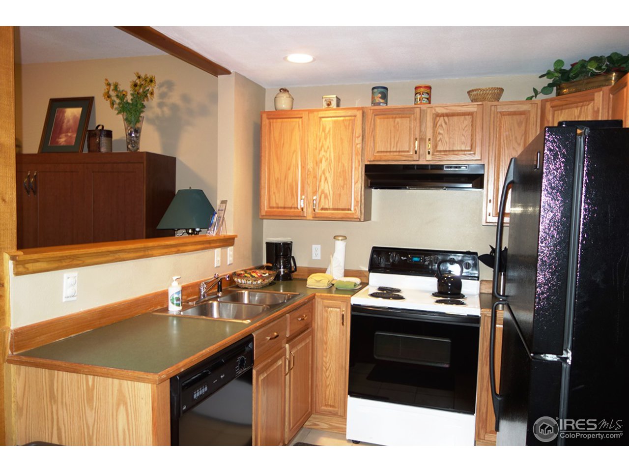 2625 Marys Lake Road, Unit 101 Estes Park, CO 80517 - Photo 3 of 25 a kitchen with a sink stove and refrigerator
