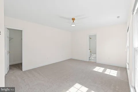 an empty room with a natural light