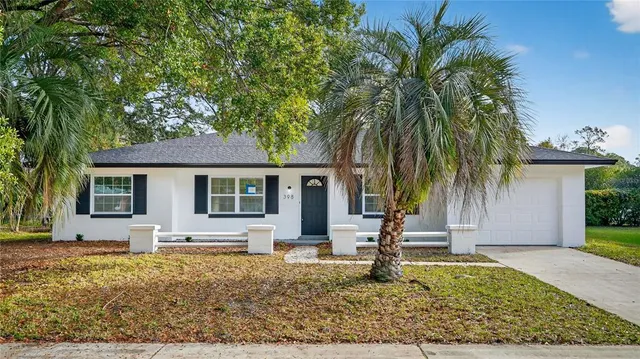 front view of house with a yard